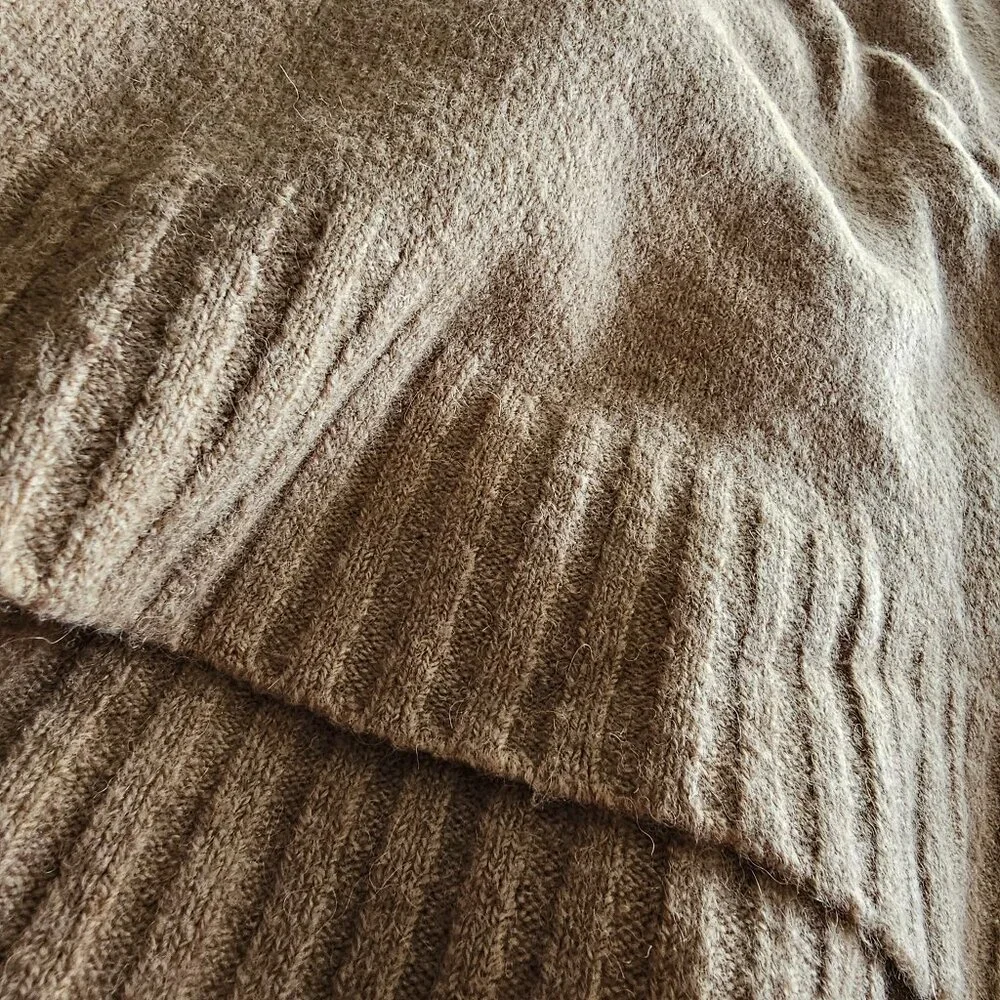 Jcrew Oversized Crewneck Merino Alpaca Supersoft Yarn - 2018 - Camel - Sz XXS - Picture 4 of 13